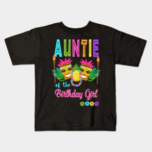 Hawaiian Luau Birthday Party Matching Tiki Outfit Summer Kids T-Shirt